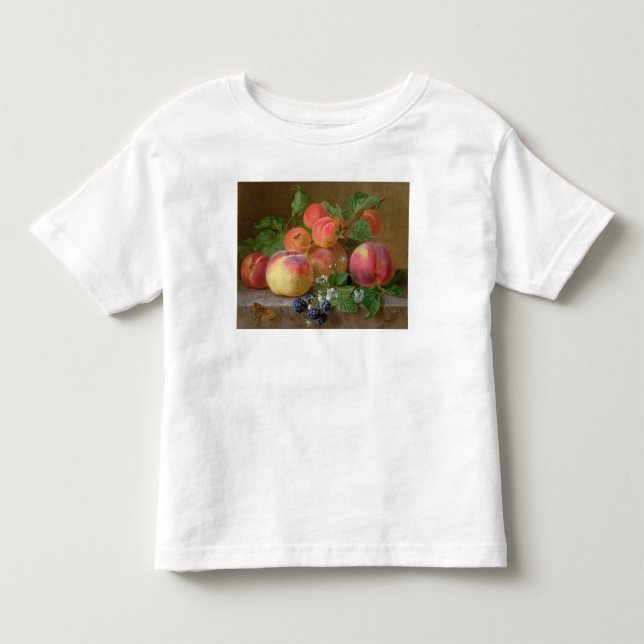 Stillleben der Pfirsiche Kleinkind T-shirt (Vorderseite)