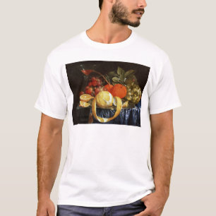 Stillleben der Trauben, der Orangen und der T-Shirt