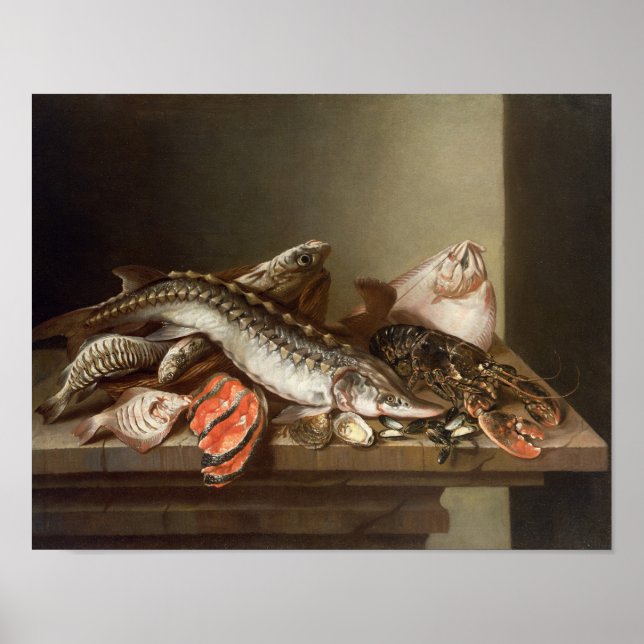 Stillleben des Fisches Poster (Vorne)