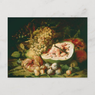Stillleben des Obstes an der Kante Postkarte