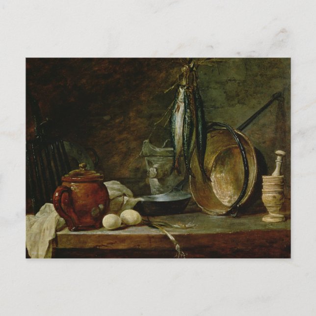 Stillleben: Fast Day Menu, 1731 Postkarte (Vorderseite)