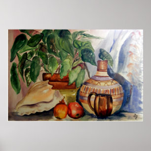 Stillleben in Coolen Pasteten Poster