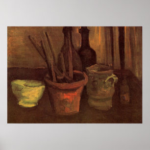 Stillleben Malpinsel im Topf von Vincent van Gogh Poster