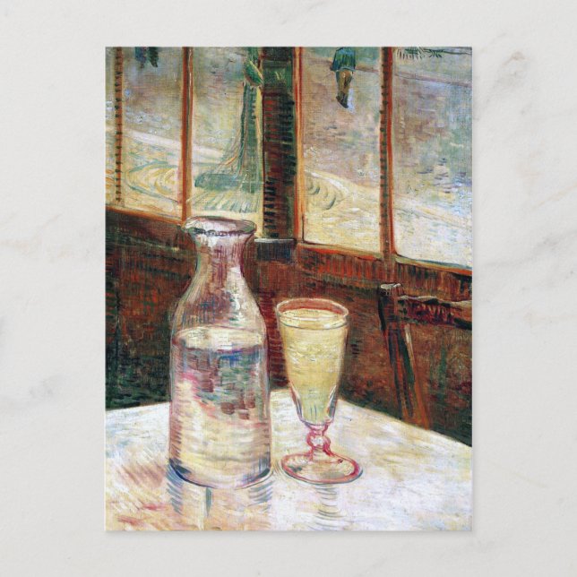 Stillleben mit Absinthe Van Gogh Fine Art Postkarte (Vorderseite)