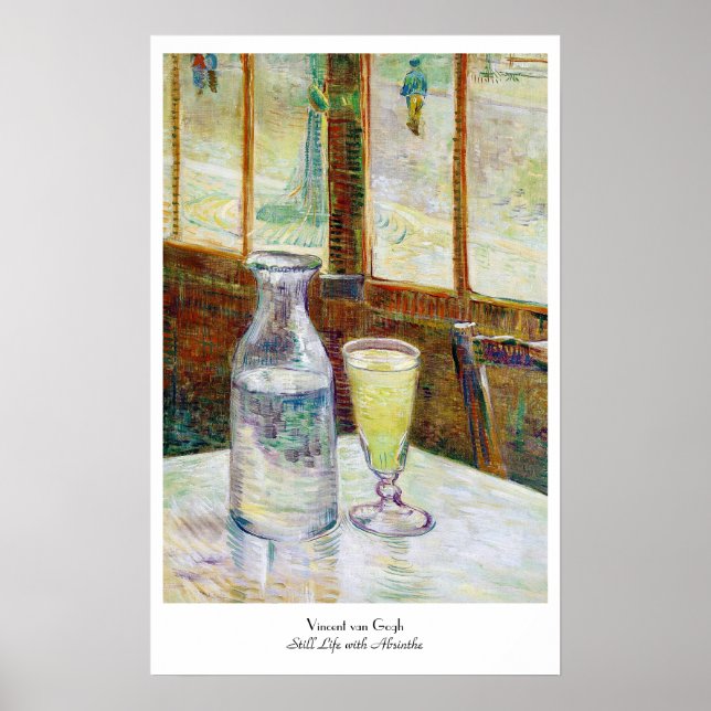 Stillleben mit Absinthe Vincent van Gogh Farbe Poster (Vorne)