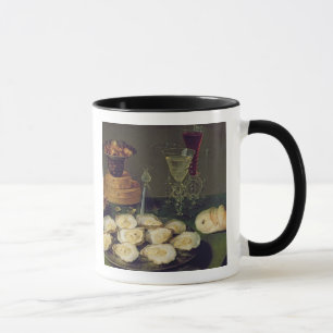 Stillleben mit Austern und Gläsern (Öl auf Platt Tasse