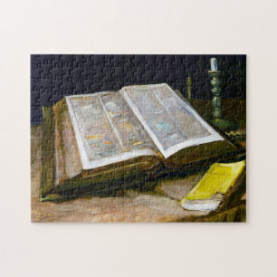 Stillleben mit Bibel durch Vincent van Gogh