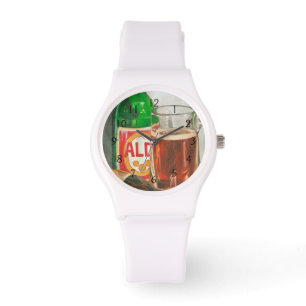 Stillleben mit Bier durch Jennifer Goldberger Armbanduhr