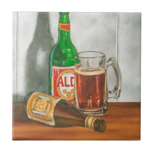 Stillleben mit Bier durch Jennifer Goldberger Fliese