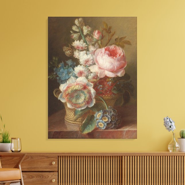 Stillleben mit Blume - Cornelis van Spaendonck Leinwanddruck (Insitu (Wohnzimmer))