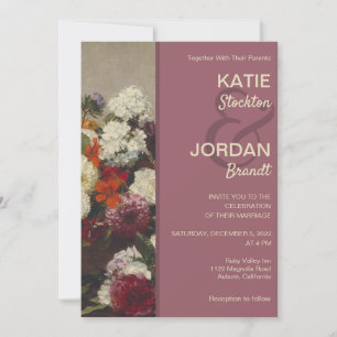 Stillleben mit Blume Einladung Hochzeit