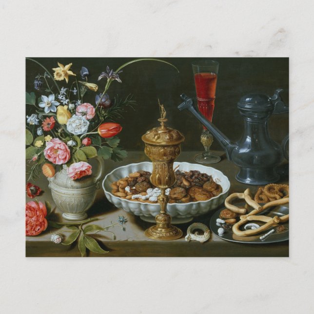 Stillleben mit Blume Goblet von Clara Peeters Po Postkarte (Vorderseite)