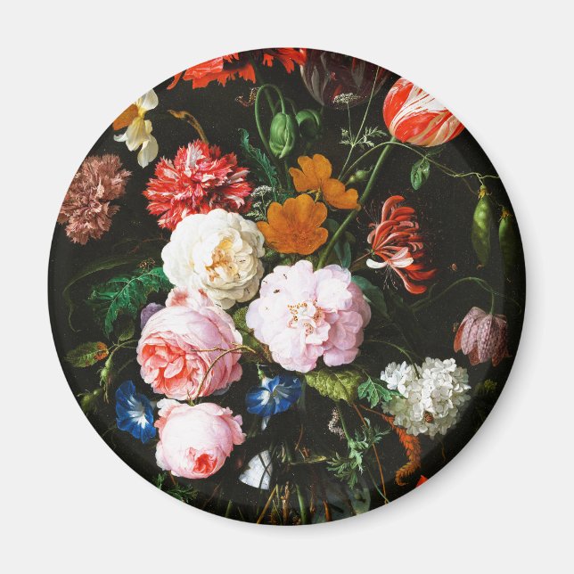 Stillleben mit Blume in einem Glass Vase Classic Magnet (Vorne)