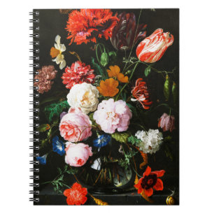 Stillleben mit Blume in einem Glass Vase Classic Notizblock