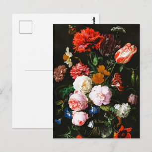 Stillleben mit Blume in einem Glass Vase Classic Postkarte