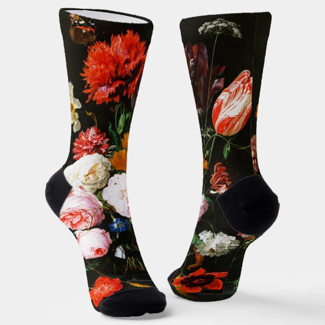 Stillleben mit Blume in einem Glass Vase Classic Socken (Gewinkelt)