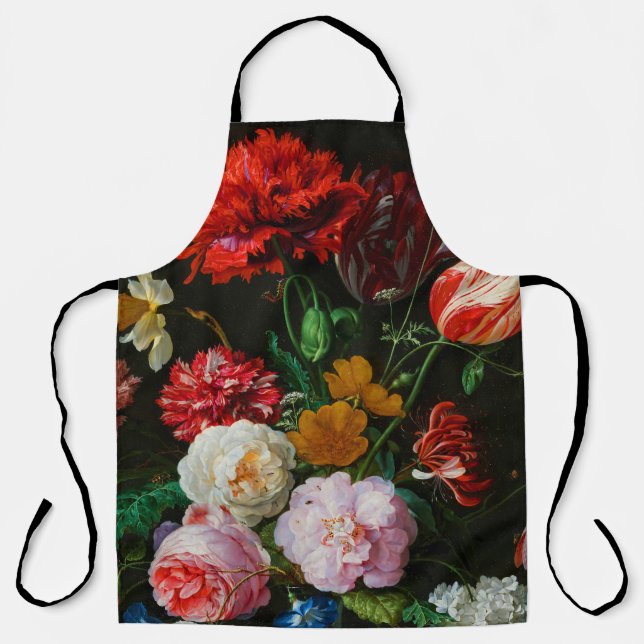 Stillleben mit Blume in einer Glasvase Schürze (Vorderseite)
