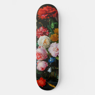Stillleben mit Blume in einer Glasvase Skateboard