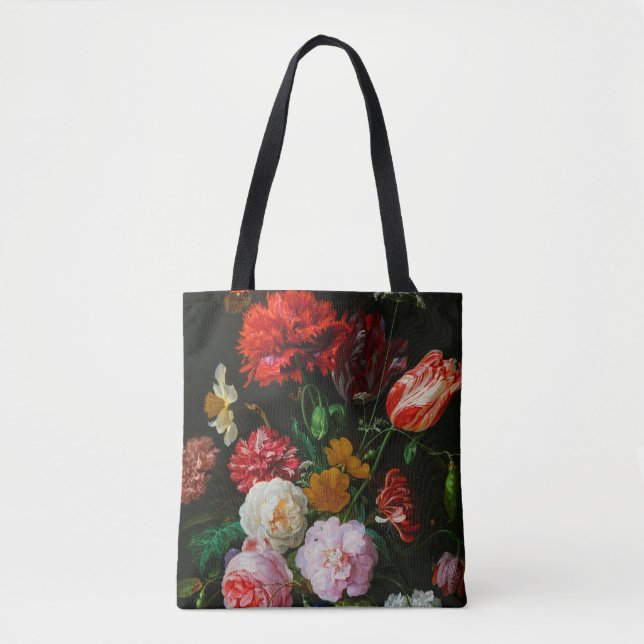 Stillleben mit Blume in einer Glasvase Tasche (Vorderseite)