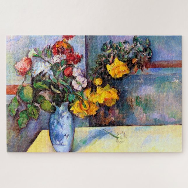 Stillleben mit Blume in einer Vase, Paul Cezanne (Horizontal)