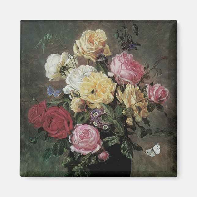 Stillleben mit Blume in Vase von Olaf Hermansen Magnet (Vorne)