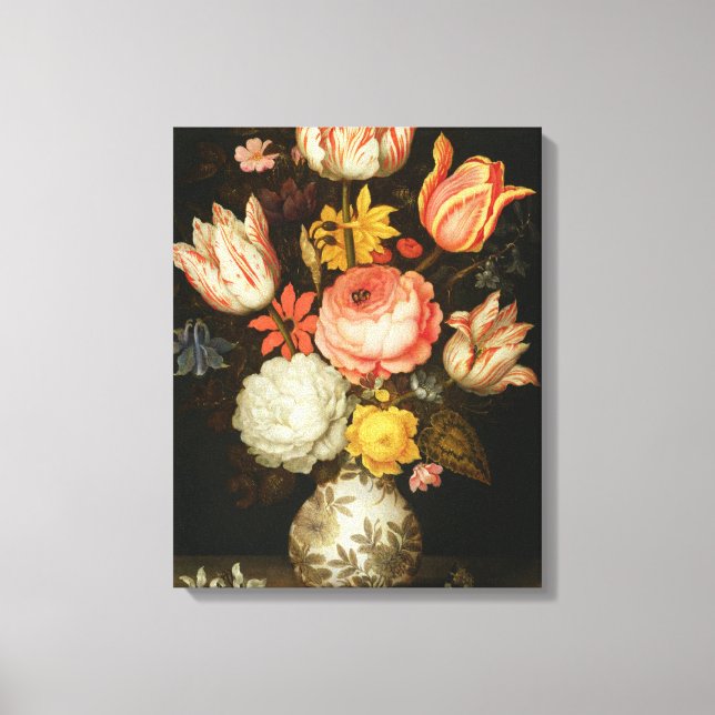 Stillleben mit Blume Leinwanddruck (Vorderseite)