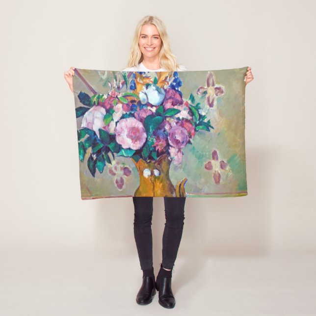 Stillleben mit Blume, Paul Cezanne Fleecedecke (Beispiel)