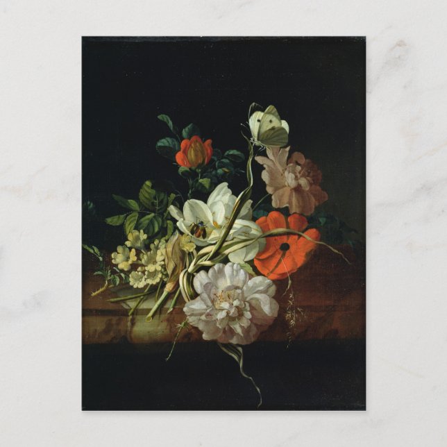 Stillleben mit Blume Postkarte (Vorderseite)