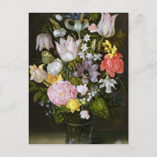 Stillleben mit Blume Postkarte