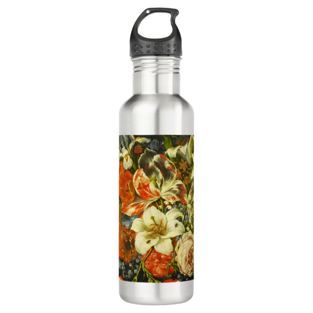 Stillleben mit Blume und Obst Edelstahlflasche (Vorderseite)