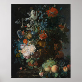 Stillleben mit Blume und Obst Jan van Huysum Poster