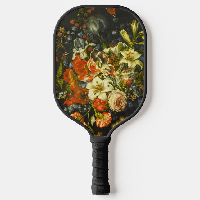 Stillleben mit Blume und Obst Pickleball Schläger (Vorderseite)
