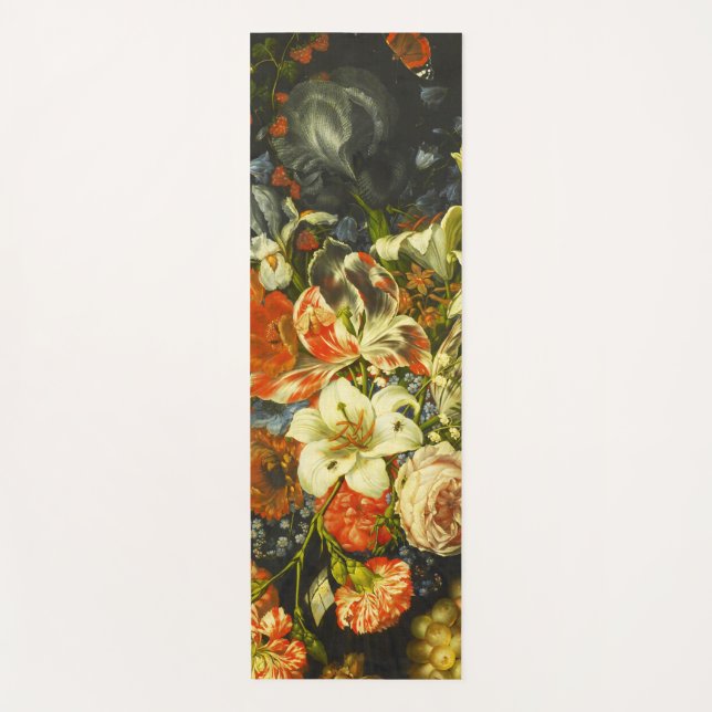 Stillleben mit Blume und Obst Yogamatte (Vorderseite)