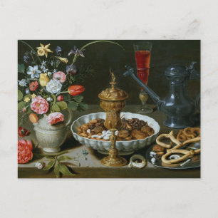 Stillleben mit Blumen Kelch von Clara Peeters Po Postkarte