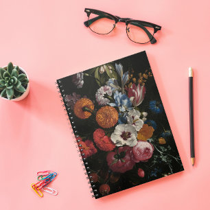 Stillleben mit Bouquet von Blume   Johan Johnsen Notizblock