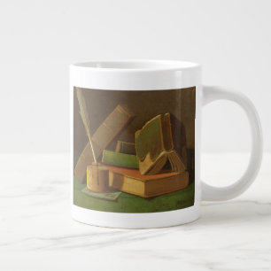 Stillleben mit Büchern und Tinte gut Jumbo-Tasse
