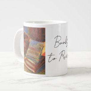 Stillleben mit Büchern zum Lesen Jumbo-Tasse