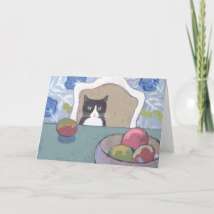 Stillleben mit Cat Grußkarte Karte