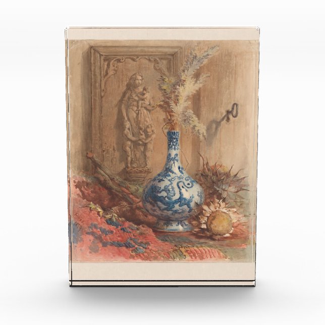 Stillleben mit chinesischer Vase und getrockneter  Fotoblock (Vorderseite)