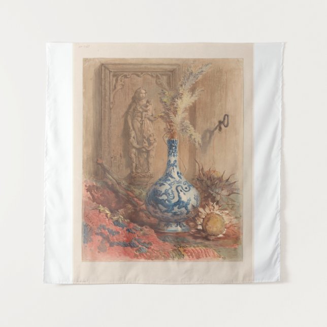 Stillleben mit chinesischer Vase und getrockneter  Wandteppich (Vorderseite)