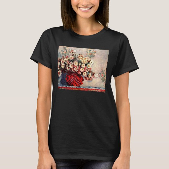 Stillleben mit Chrysanthemen von Claude Monet T-Shirt (Vorderseite)