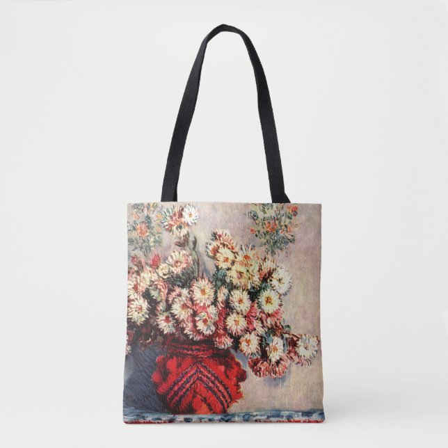 Stillleben mit Chrysanthemen von Claude Monet Tasche (Vorderseite)