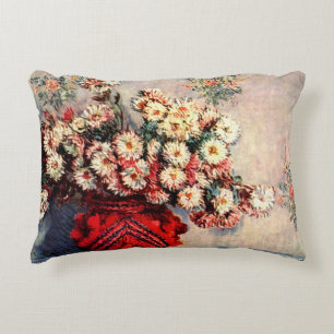 Stillleben mit Chrysanthemen von Claude Monet Zierkissen