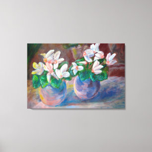 Stillleben mit Cyclamen Leinwanddruck