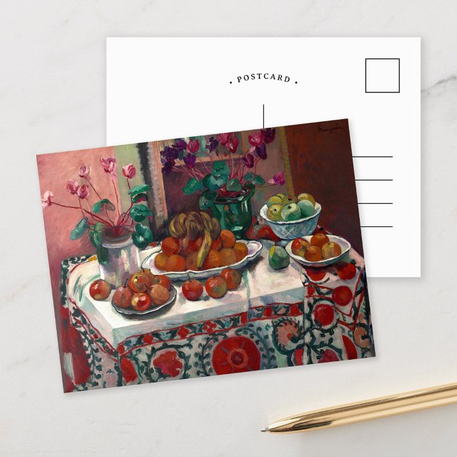 Stillleben mit Cyclamens | Henri Manguin Postkarte (Von Creator hochgeladen)