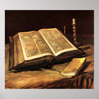 Stillleben mit der Bibel von Vincent van Gogh Poster
