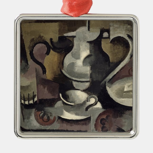 Stillleben mit drei Griffen Silbernes Ornament (Vorne)