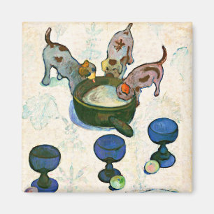 Stillleben mit drei Welpen, Paul Gauguin Magnet