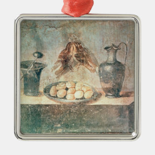 Stillleben mit Eiern und Drosseln Ornament Aus Metall