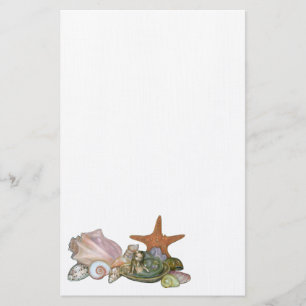 Stillleben mit einem Meerjungfrau-Briefpapier Briefpapier